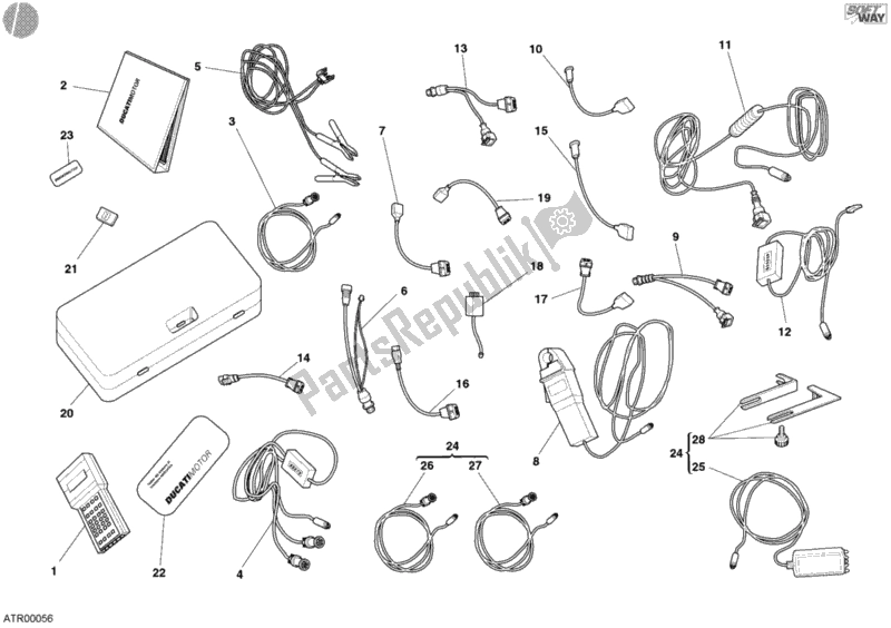 All parts for the Check Intrument Mathesis of the Ducati Monster 400 2003