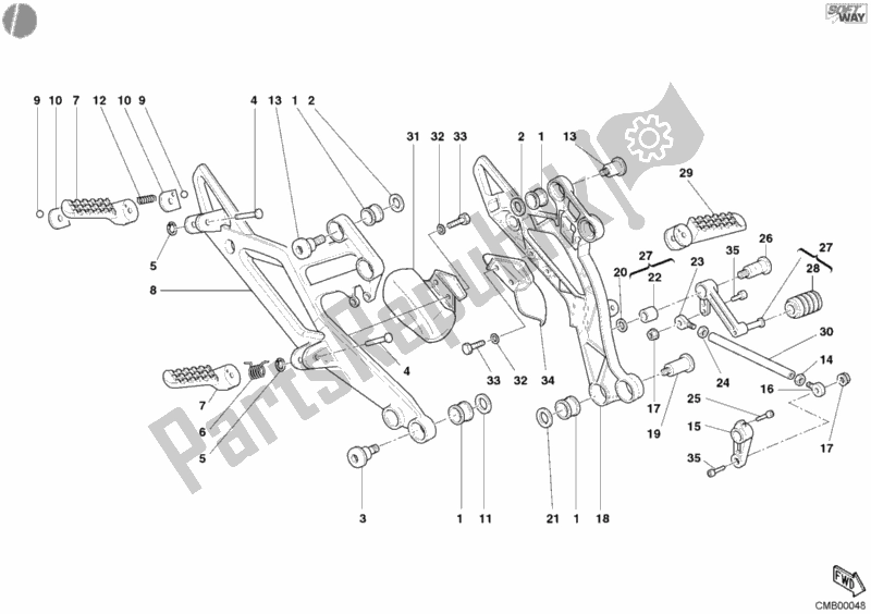 Wszystkie części do Podnó? Ek Ducati Monster 400 2003