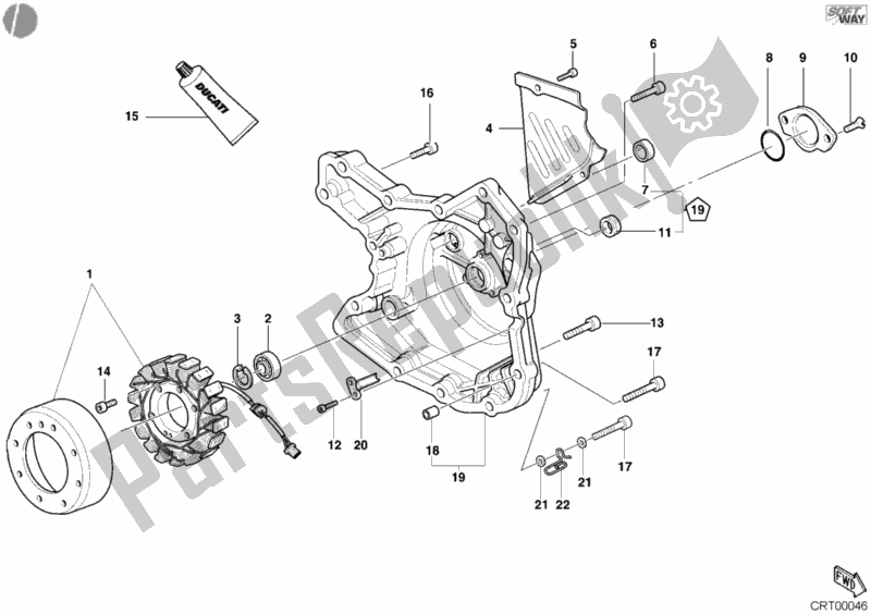 Todas las partes para Cubierta Del Generador de Ducati Monster 400 2003