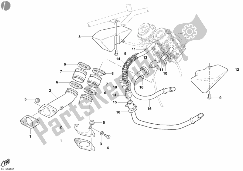 Tutte le parti per il Collettore Di Aspirazione del Ducati Monster 400 2003