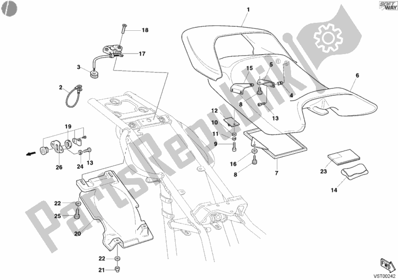 Tutte le parti per il Posto A Sedere del Ducati Monster 400 2003