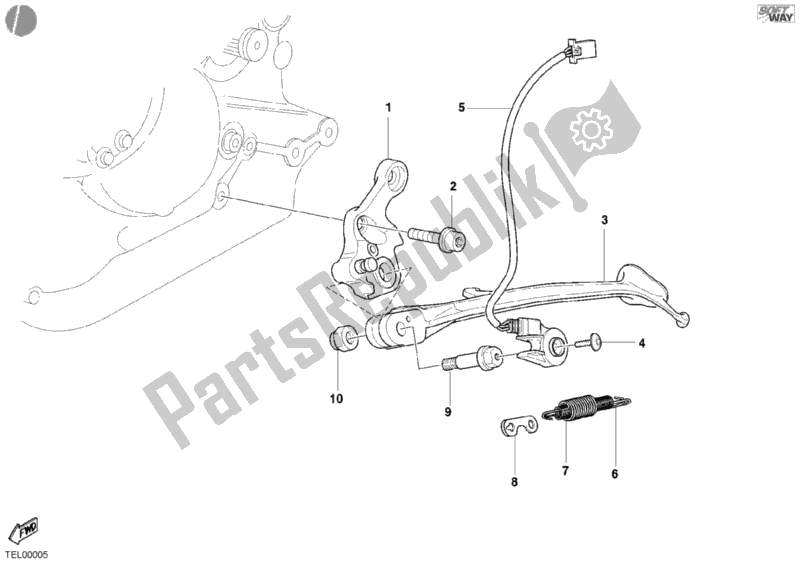 Toutes les pièces pour le Béquille Latérale du Ducati Monster 400 2003