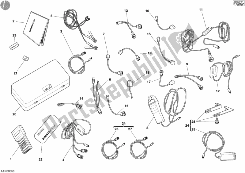 All parts for the Check Intrument Mathesis of the Ducati Monster 400 2004