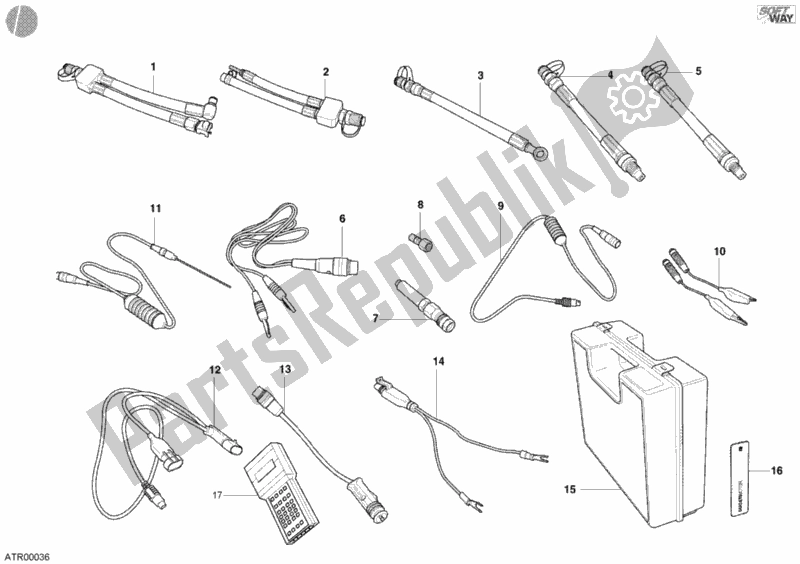 Alle onderdelen voor de Drukcontrole-instrument van de Ducati Monster 400 2004