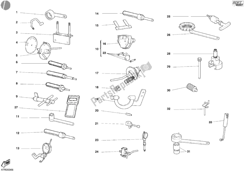 All parts for the Workshop Service Tools, Engine of the Ducati Monster 400 2004