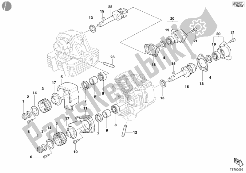 Todas las partes para árbol De Levas de Ducati Monster 400 2005