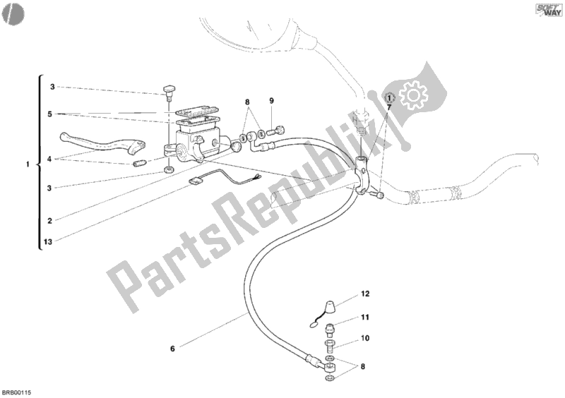 Todas las partes para Cilindro Maestro Del Embrague de Ducati Monster 400 2005