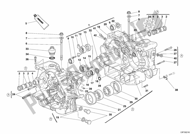 Todas las partes para Caja Del Cigüeñal de Ducati Monster 400 2005