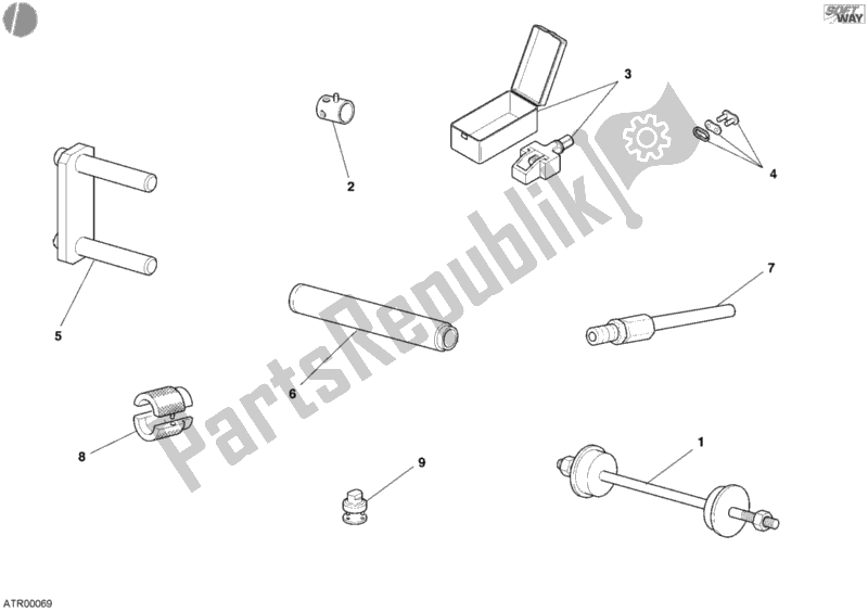 All parts for the Workshop Service Tools, Frame of the Ducati Monster 400 2005