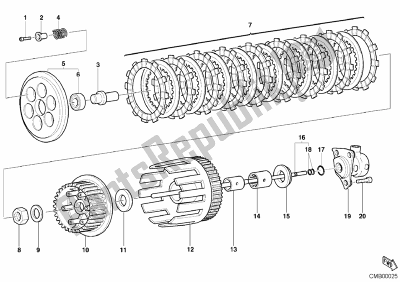 Alle onderdelen voor de Koppeling van de Ducati Monster 400 2006