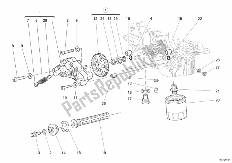 Todas las partes para Bomba De Aceite - Filtro de Ducati Monster 400 2006