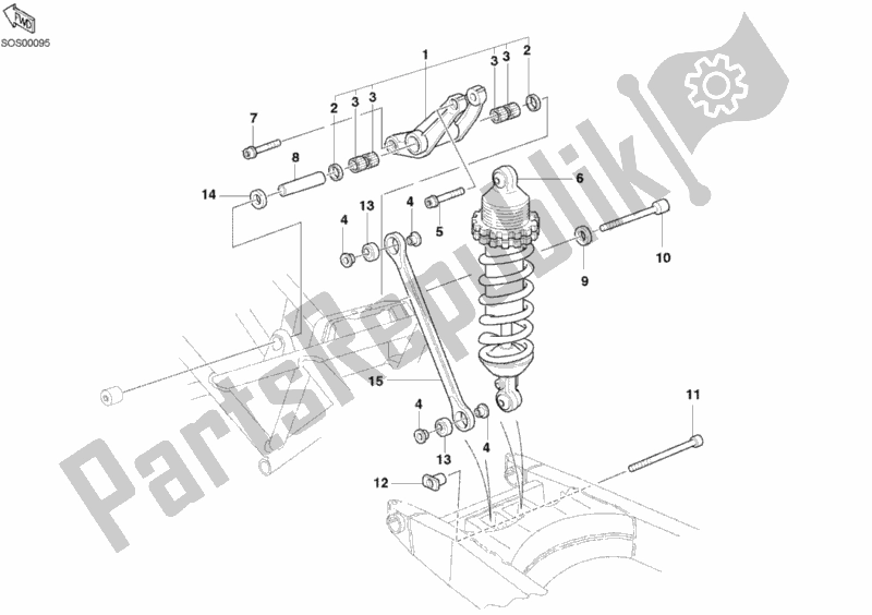 Toutes les pièces pour le Amortisseur Arrière du Ducati Monster 400 2006