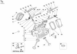 Vertical cylinder head