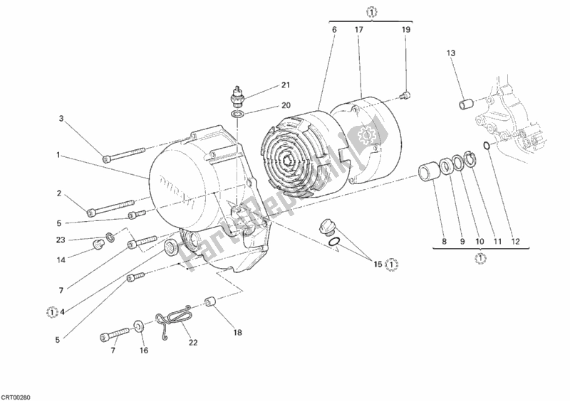 Todas las partes para Tapa Del Embrague de Ducati Monster 400 2007