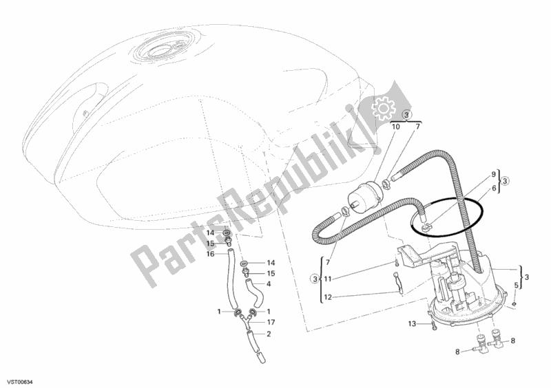 Todas las partes para Bomba De Combustible de Ducati Monster 400 2007