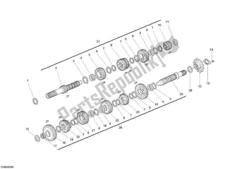 Tutte le parti per il Riduttore del Ducati Monster 400 2007