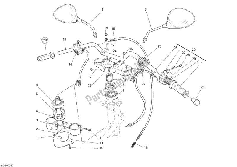 Todas las partes para Manillar de Ducati Monster 400 2007