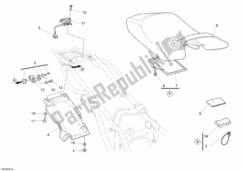 Tutte le parti per il Posto A Sedere del Ducati Monster 400 2007