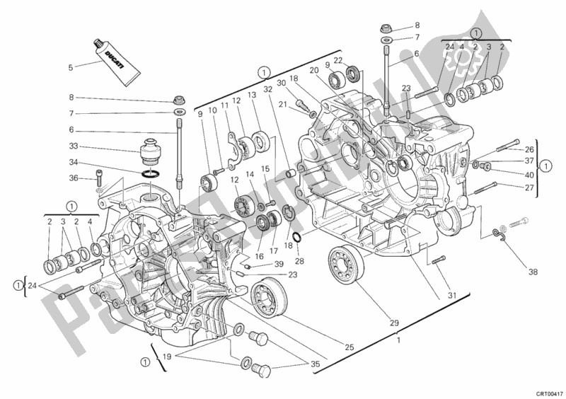 Todas as partes de Bloco Do Motor do Ducati Monster 400 2008