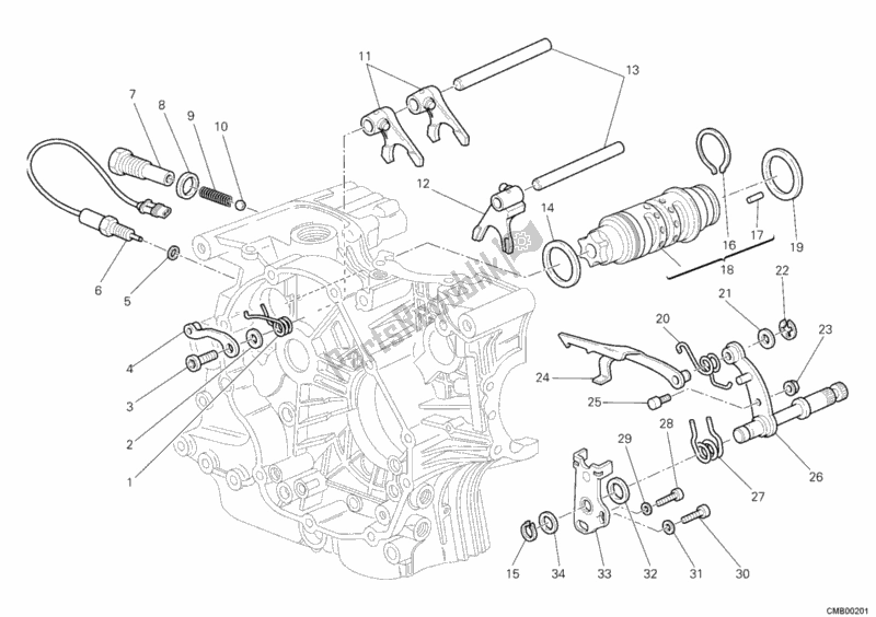 Alle onderdelen voor de Schakelmechanisme van de Ducati Monster 400 2008