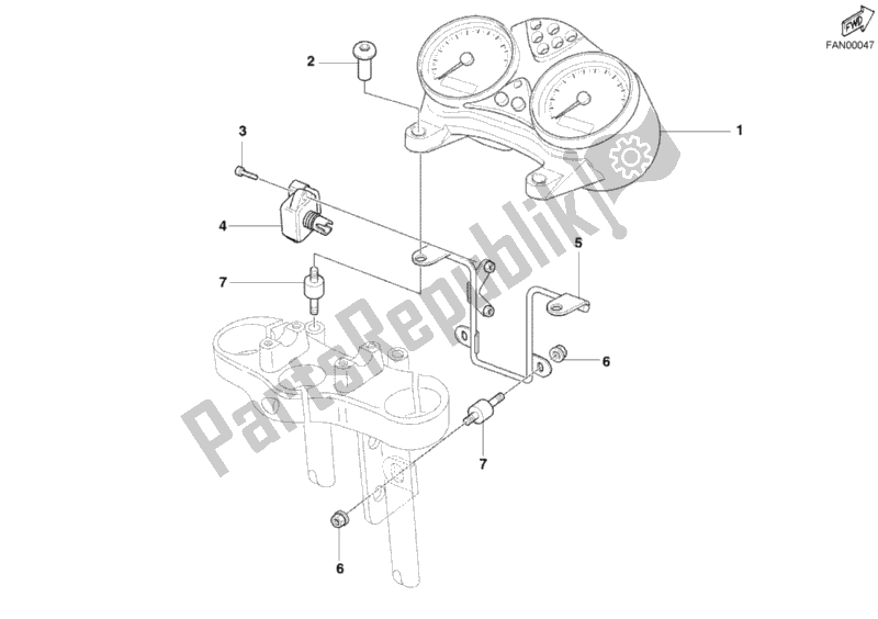 Alle onderdelen voor de Meter van de Ducati Monster 400 2008