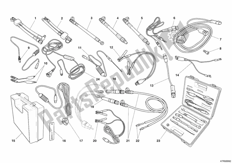 Alle onderdelen voor de Drukcontrole-instrument van de Ducati Monster 400 2008