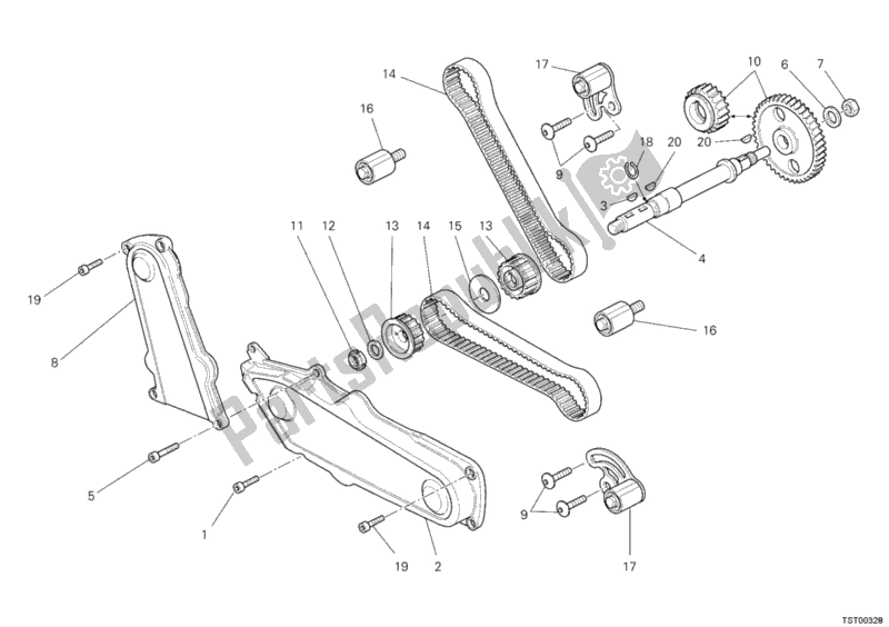 Tutte le parti per il Cinghia Di Distribuzione del Ducati Monster 400 2008