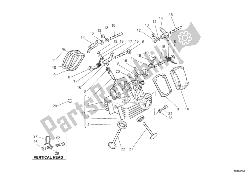 Wszystkie części do Pionowa G? Owica Cylindra Ducati Monster 400 2008