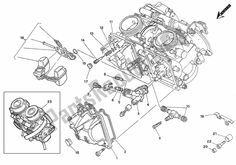Todas las partes para Carburador de Ducati Monster 600 1993