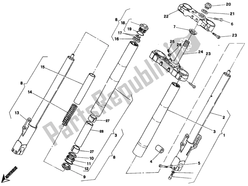 Todas las partes para Tenedor Frontal de Ducati Monster 600 1993