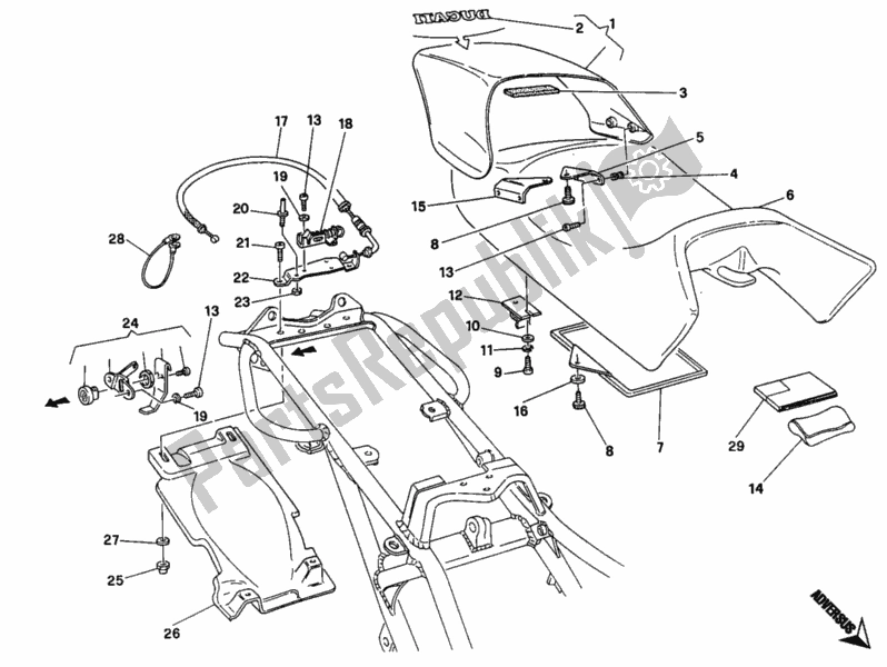 Todas las partes para Asiento de Ducati Monster 600 1993