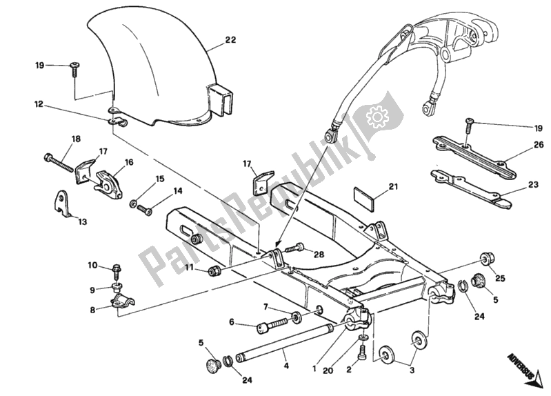 Todas las partes para Brazo Oscilante de Ducati Monster 600 1993