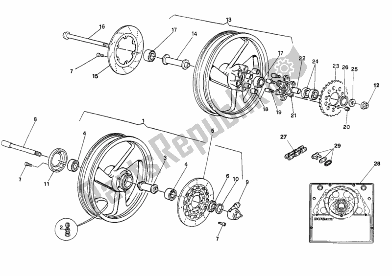 Tutte le parti per il Ruote Fm 006531 del Ducati Monster 600 1993