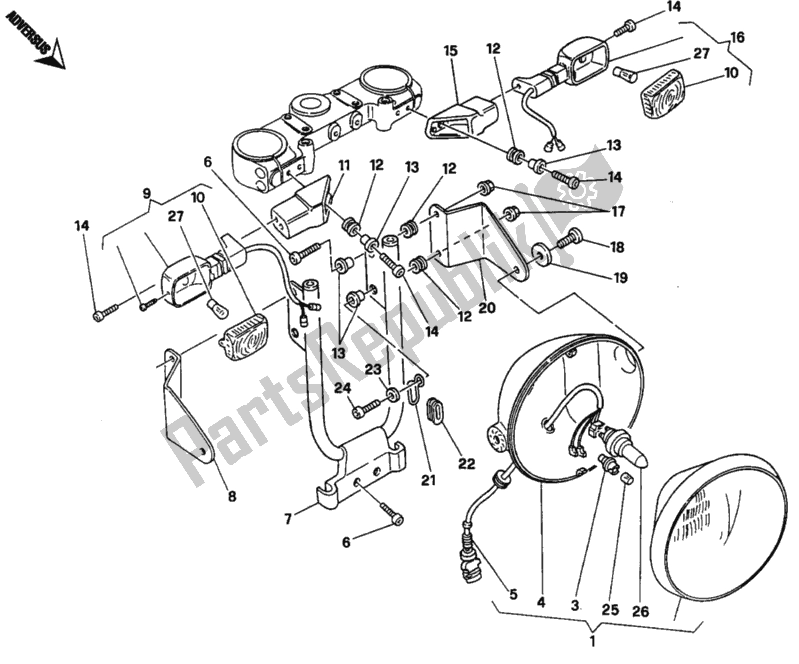 Todas las partes para Faro de Ducati Monster 600 1994