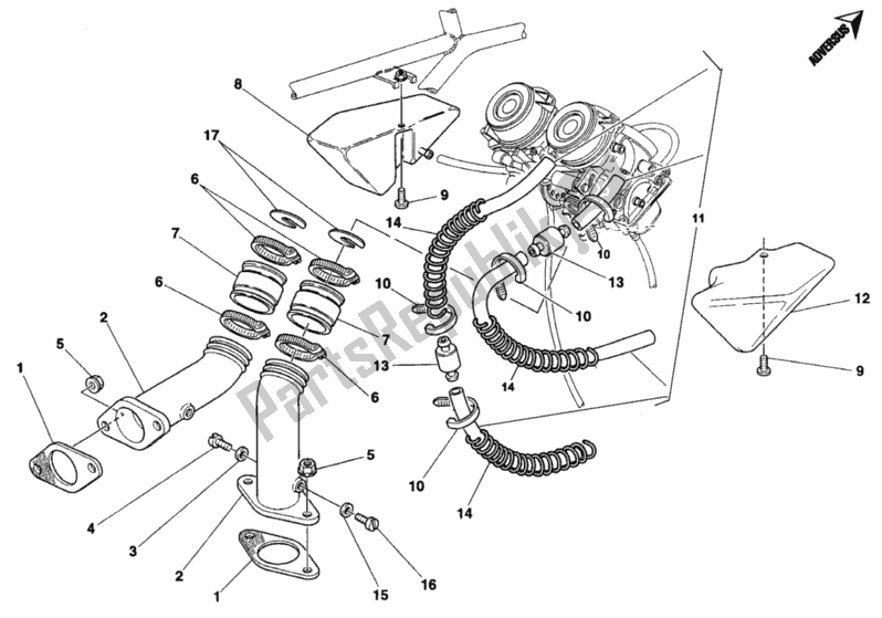 Todas las partes para Colector De Admisión de Ducati Monster 600 1994