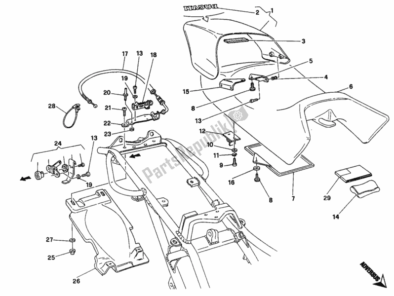 Todas las partes para Asiento de Ducati Monster 600 1994