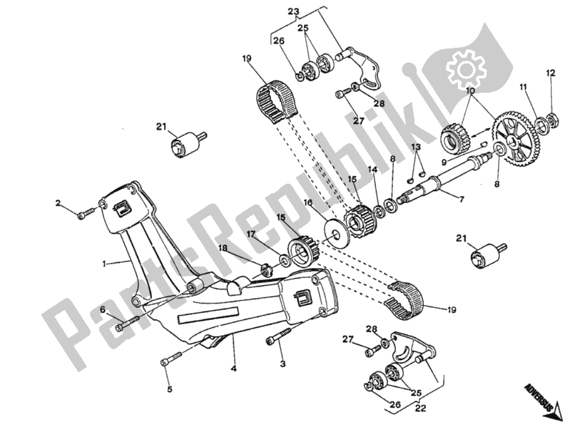 Tutte le parti per il Cinghia Di Distribuzione del Ducati Monster 600 1994