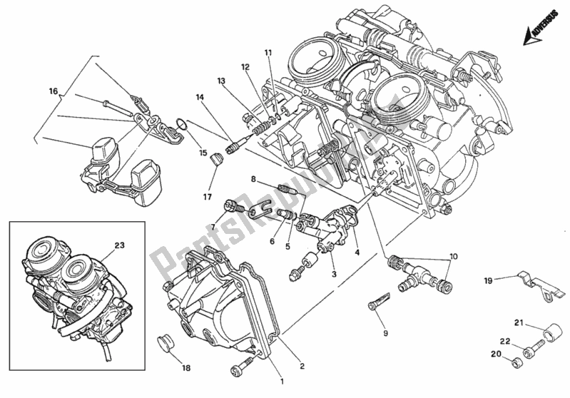 Todas las partes para Carburador de Ducati Monster 600 1995