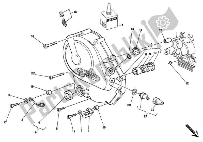 Todas las partes para Tapa Del Embrague de Ducati Monster 600 1995