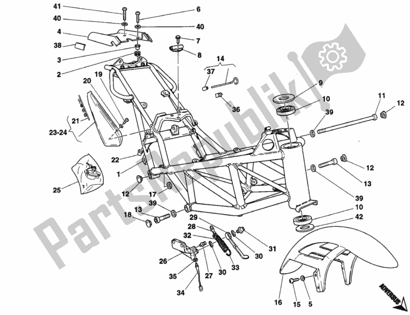 Todas las partes para Marco de Ducati Monster 600 1995