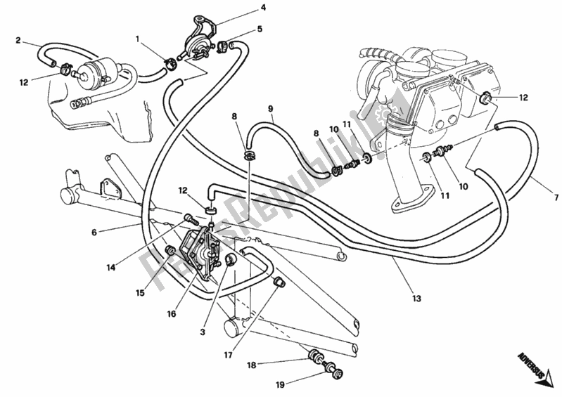 Tutte le parti per il Pompa Benzina Dm 006830 del Ducati Monster 600 1995