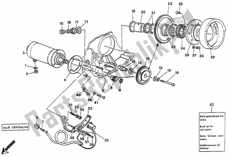 Tutte le parti per il Generatore - Motore Di Avviamento del Ducati Monster 600 1995