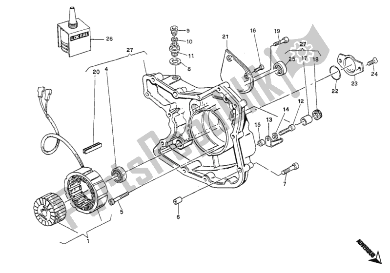 Tutte le parti per il Coperchio Del Generatore del Ducati Monster 600 1995