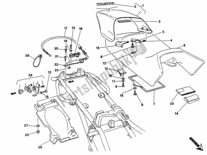 Todas las partes para Asiento de Ducati Monster 600 1995