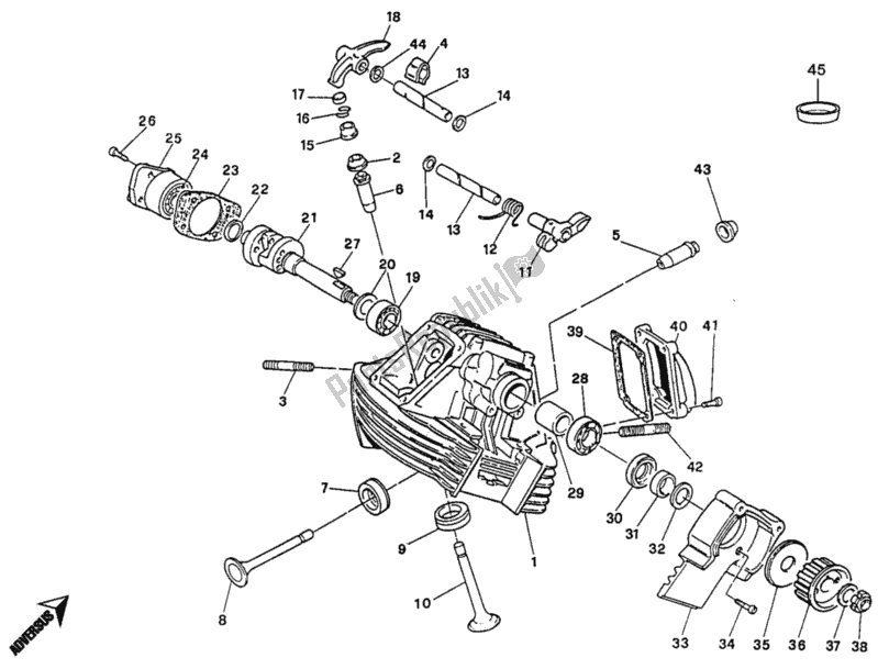 Toutes les pièces pour le Culasse Verticale du Ducati Monster 600 1995