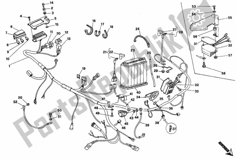 Tutte le parti per il Cablaggio Elettrico del Ducati Monster 600 1995