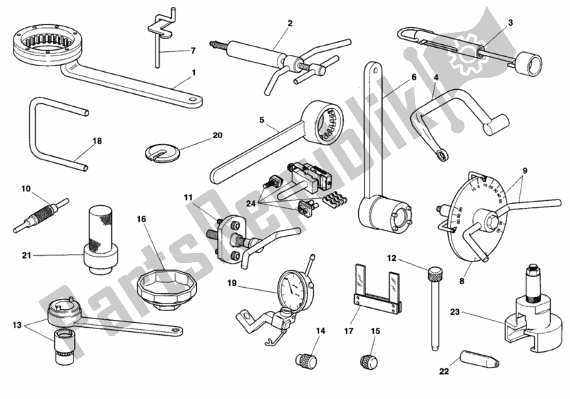 Tutte le parti per il Strumenti Di Servizio Di Officina del Ducati Monster 600 1995