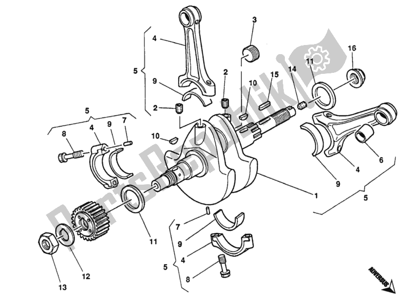 Todas las partes para Cigüeñal de Ducati Monster 600 1996