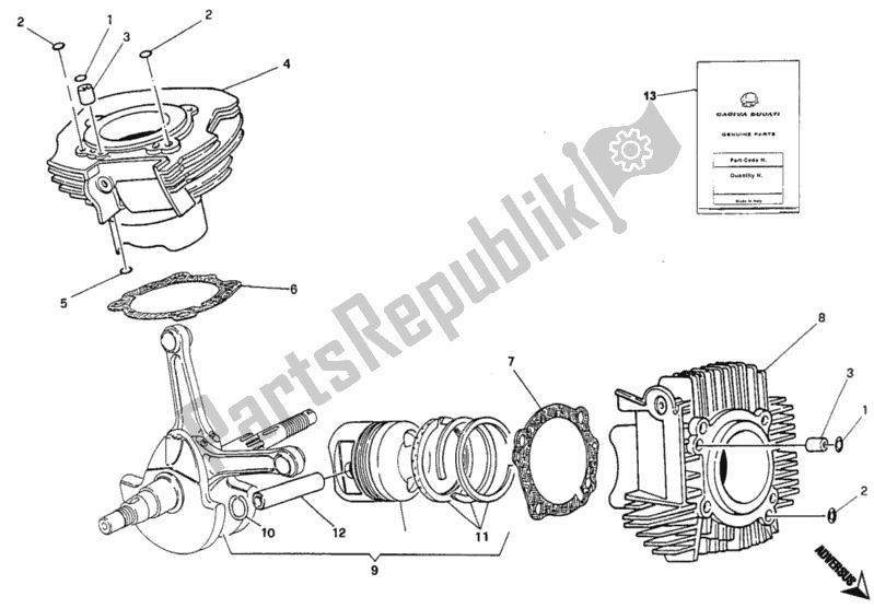Todas las partes para Cilindro - Pistón de Ducati Monster 600 1996