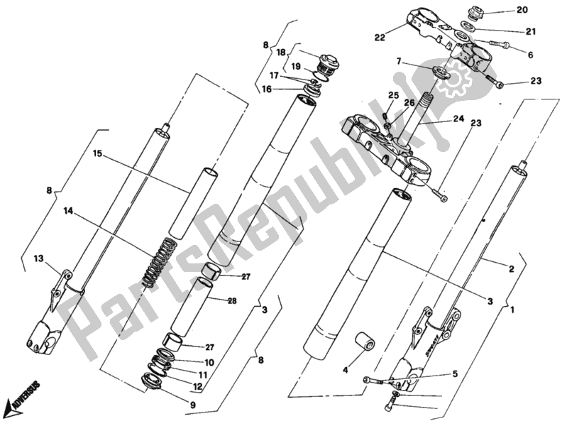 Todas las partes para Tenedor Frontal de Ducati Monster 600 1996